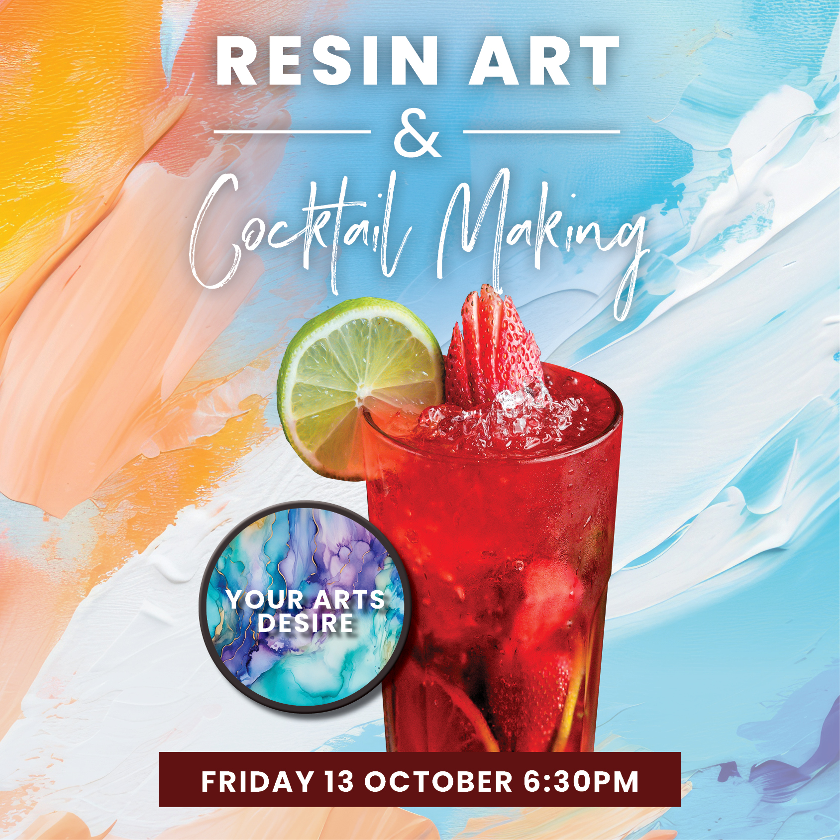Oct Resin Art Cocktail Making - Social SQ - ICCP Group Menai